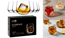 Whisky Tumbler Drinking Glasses For Water Scotch Juice Glass 345ml Set Of 6