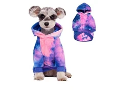 BT Bear Dog Hoodie, Tie-dyed Fashions Dogs Fleece Hoodies Pet Sweatshirt