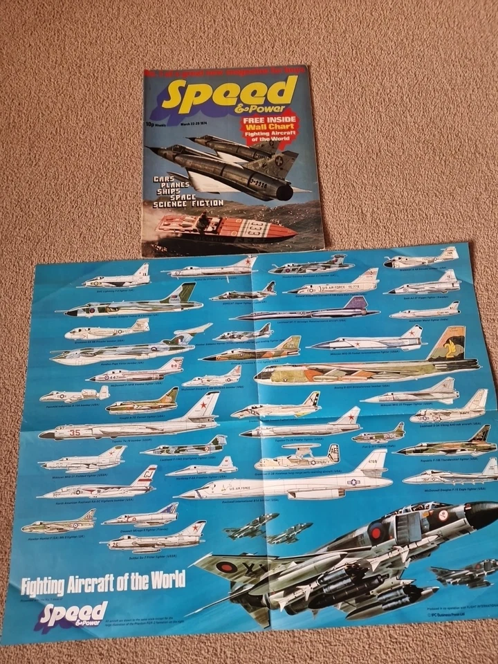 Speed And Power Magazine Issues 1-10 Inc Original Wall Chart Inserts 1974 - Image 3 of 4