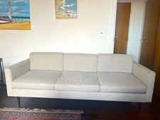 Swyft Grey 3-Seater Sofa 100% Cotton Upholstery Contemporary/Modern