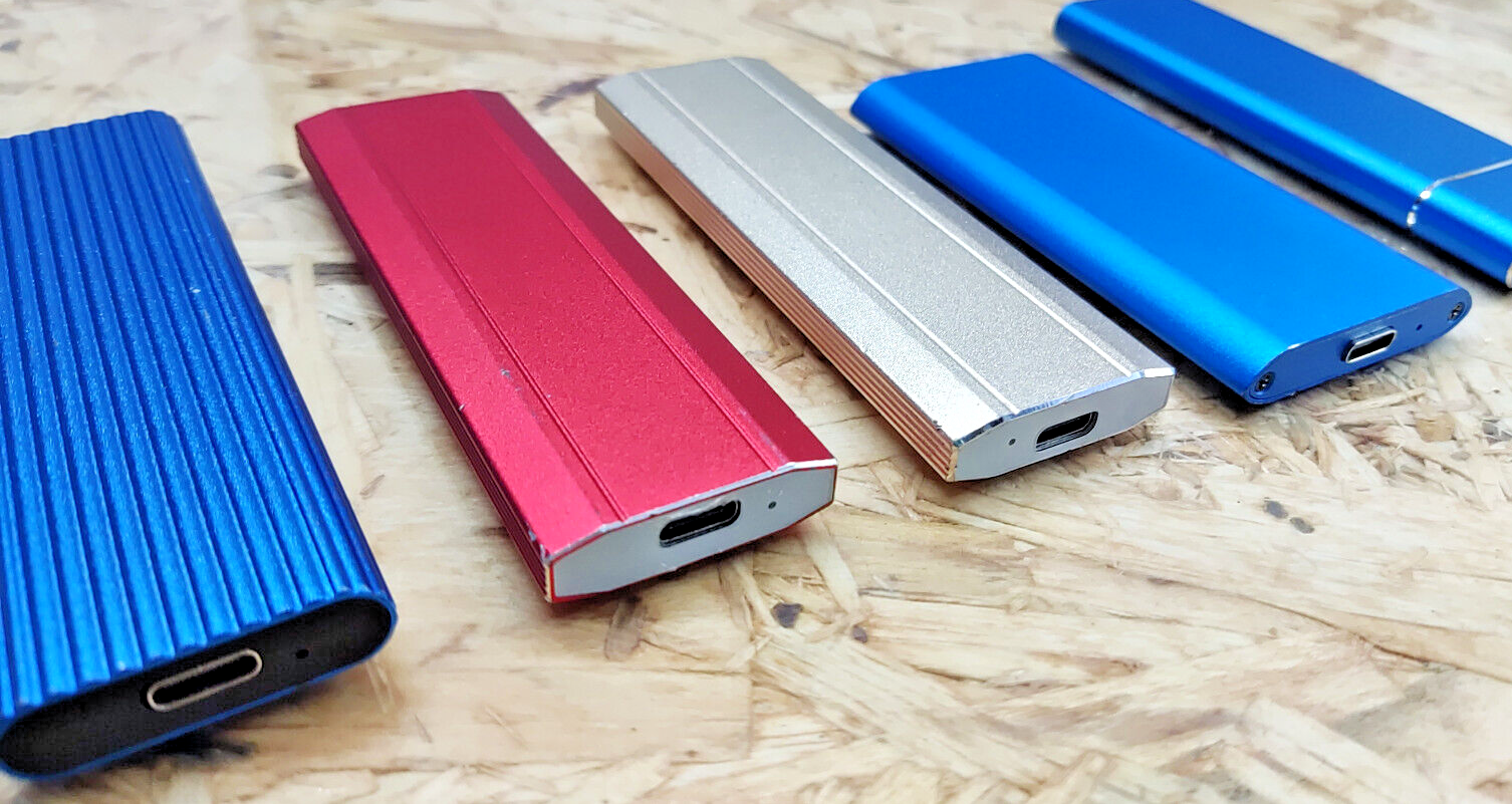 Lot 50 units 2TB External Hard Drive Portable Ultra Slim USB Type C-image