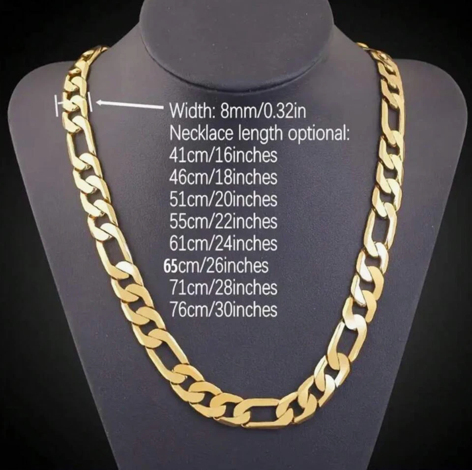 Cadenas de Oro 14K Para Hombre Cadenas Cubanas Joyería Collar Gargantillas - Image 3 of 4