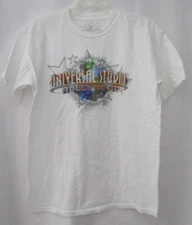 UNIVERSAL STUDIOS HOLLYWOOD WHITE COTTON T-SHIRT - SIZE M