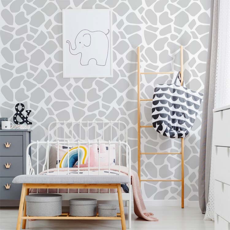giraffe-print-stencil-nursery-wall-fabric-furniture-painting-decor-stencil-ebay