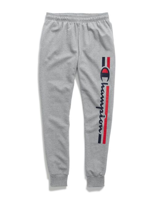 Champion Men's Powerblend Fleece Joggers, Verticle Logo W