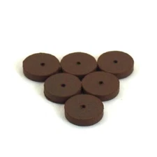 4 Cratex Abrasive Square Edge Wheel Fine Grit 1/16" Arbor 5/8" x 1/8"