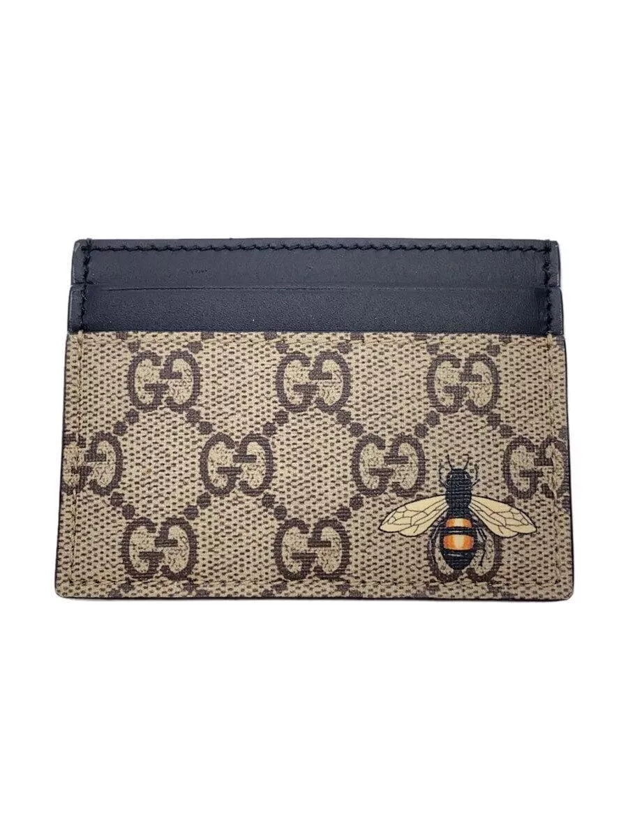 Étui à cartes GUCCI GG Supreme cuir beige motif total homme occasion