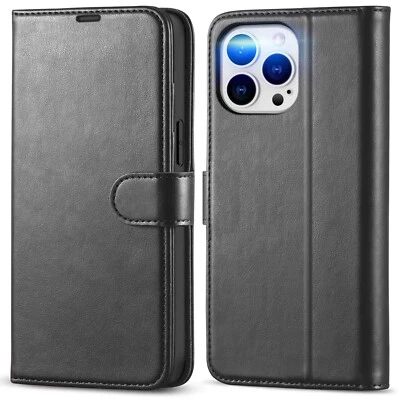 Case For iPhone 16 Pro Max 15 14 13 12 11 X XR Flip Leather Wallet Phone Cover
