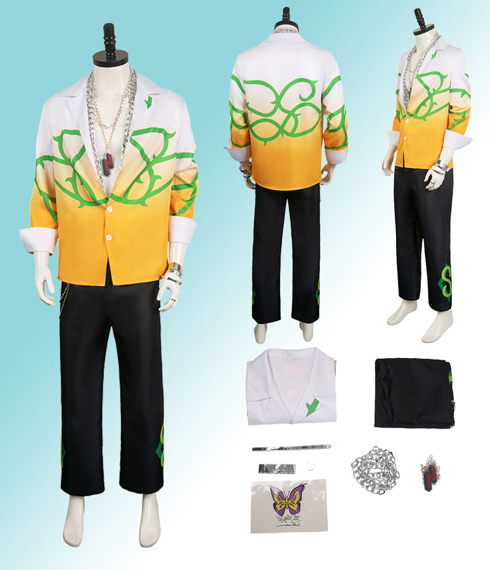 BUCCHIGIRII Disfraz Marito Cosplay Hombre Camisa Traje Halloween Conjunto Completo