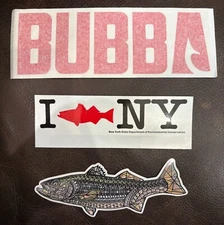 Bubba Blade Knife  Striper Striped Bass Fish Decal Sticker Boat Fishing