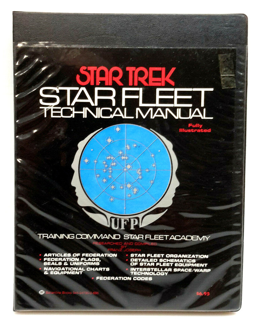 Vintage 1975 Star Trek StarFleet Technical Manual- First Printing