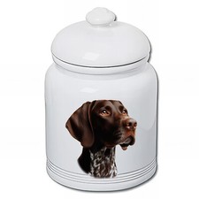German Shorthair Pointer Ceramic Treat Jar