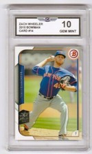 2015 BOWMAN ZACH WHEELER BASEBALL CARD PHILADELPHIA PHILLIES PITCHER