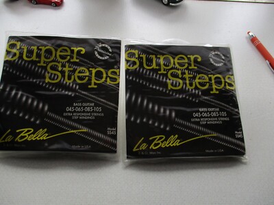 2 Satz Neue  Saiten La Bella Super Steps :045-064-085-105