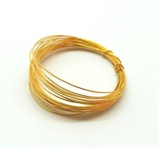 Jewelry Beading Wire 22K Gold Overlay Half Hard 26 Gauge Wrapping Wire 10 Feet