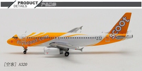 1:400 JC WINGS Scoot AIRBUS A320-200 Passenger Airplane Diecast Aircraft Model - Picture 7 of 12