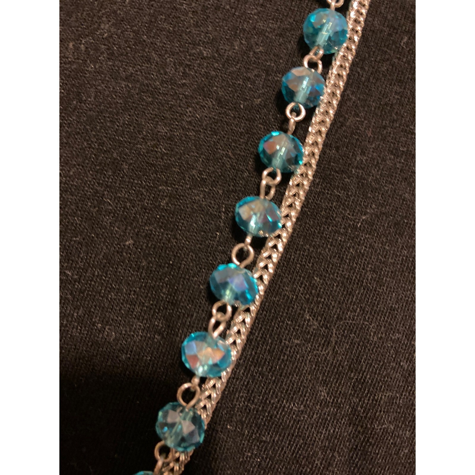 Adjustable, Double Stranded Necklace Turquoise be… - image 3