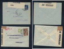 Portugal  2 censor covers, one double censor 