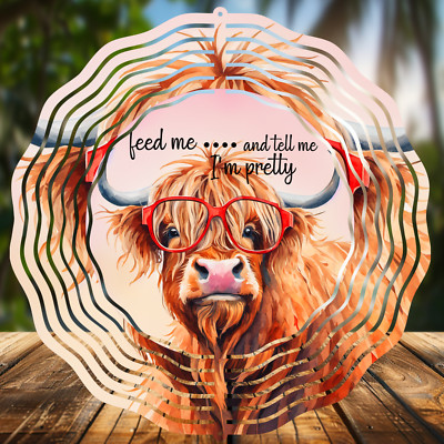 Feed Me, I'm Pretty,  Wind Spinners 8'' Sublimated, High Quality Aluminum (ws277)