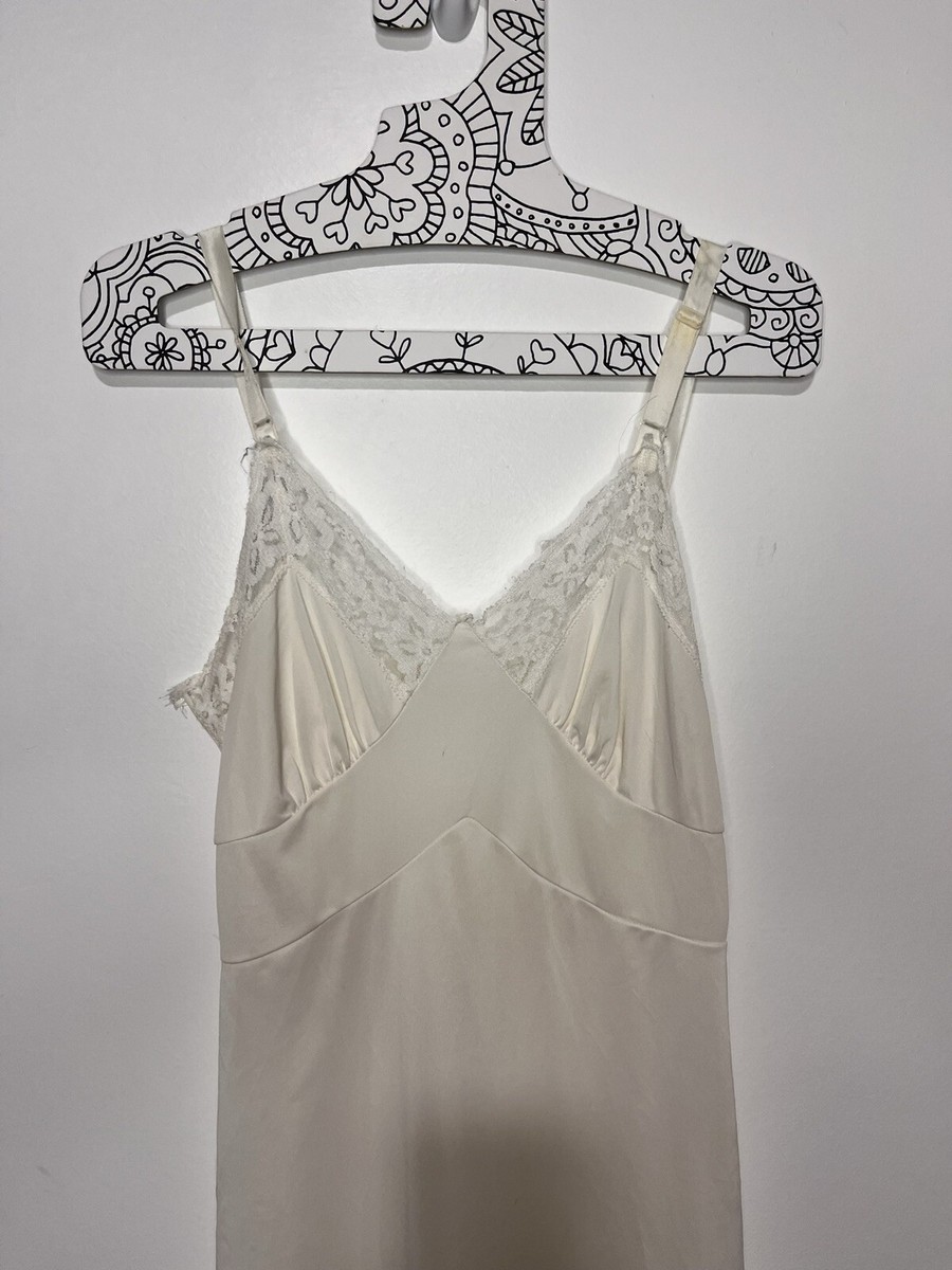 Vintage Lace Slip Dress Women's Cream Retro 90s 80s Romantic Feminine Comfy  | eBay