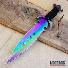 3 PIECE SET TACTICAL KNIFE 7.25" NINJA KUNAI EMERGENCY KNIFE WITH SHEATH