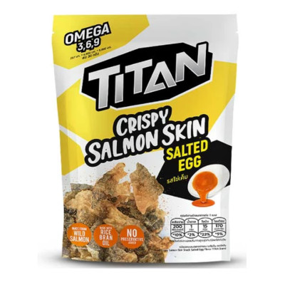 30g Crispy Salmon skin snack Salted Egg Flavor No preservatives