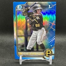 Yordany De Los Santos 2022 Bowman 1st Blue Refractor /150 Pirates BCP-166