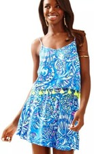 SALE LILLY PULITZER RAMONA CROP TOP & SKORT SET Brilliant Blue Ceviche 00024