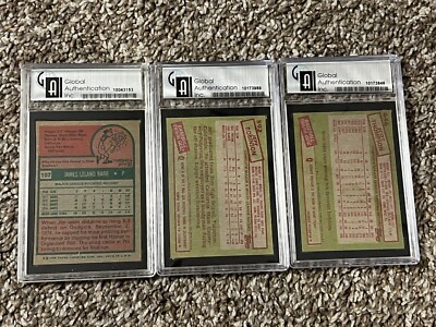 Lot of 3 GAI Graded San Francisco Giants Cards (Graded 8, 9, 9) Lot of 3 GAI Graded San Francisco Giants Cards (Graded 8, 9, 9)