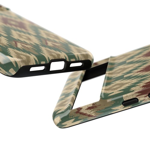 Ikat Pattern Phone Case, Boho Chic Tech Accessory, Tough Cover Mobile Case - 第 146/239 張圖片