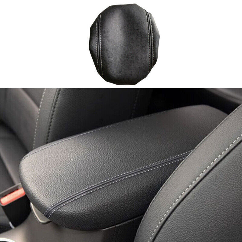 Black Leather Middle Console Armrest Lid Holster Cap For Kia Forte K3 2014-2018