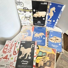 Rowood Ready To Assemble Puzzle Lot +8 Yrs Tonka Loader Trucks Dinosaur Monkey