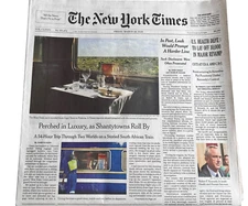 The New York Times Paper March 28 2025 U.S. Health Dept To Lay off 10,000 Revamp