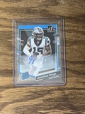2023 Panini CLEARLY DONRUSS Jonathan Mingo RATED ROOKIE AUTO  #69 PANTHERS