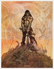THE BARBARIAN - FRANK FRAZETTA POSTER REPRINT
