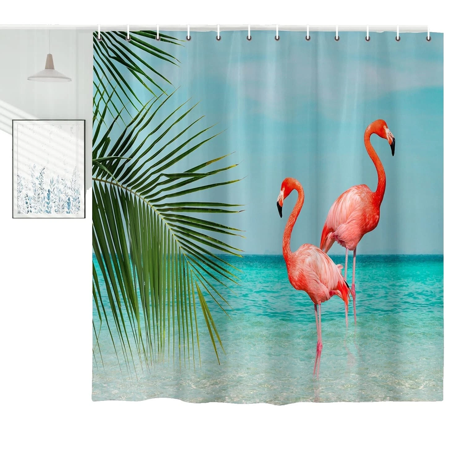 Polyester Flamingo Shower Curtains