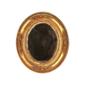 Antique Oval Mirror In Faux Gold Leaf Ebay