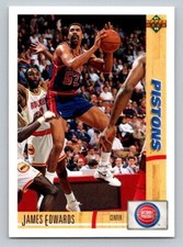 1991-92 Upper Deck James Edwards #338 Detroit Pistons