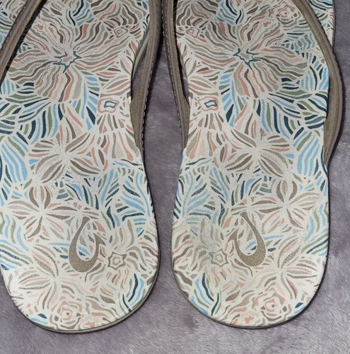 Olukai Sandals Women's Size 8.5 Warm Taupe HO'OPIO Comfort Thong Flip Flops - Picture 5 of 8
