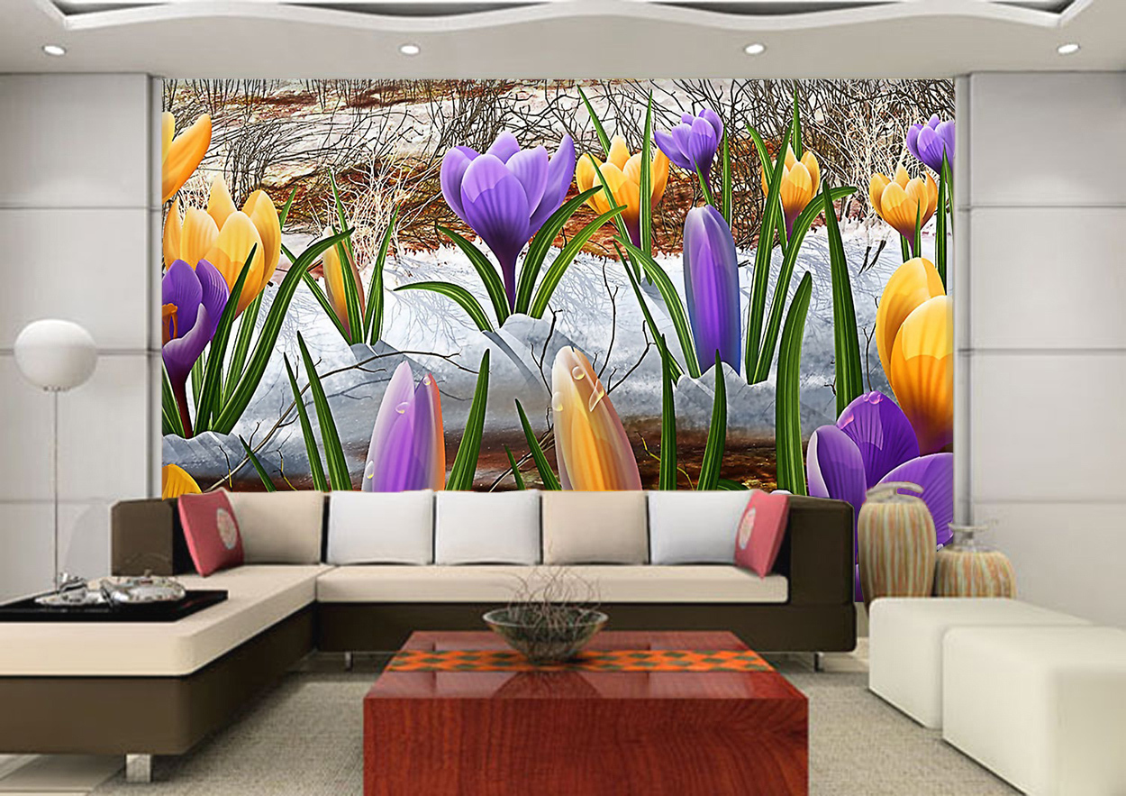 3D color Flower field 20 Wall Paper wall Print Decal Wall Deco Indoor