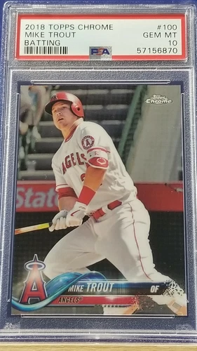 Mike Trout - 2018 Topps Chrome   PSA 10