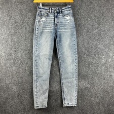 American Eagle Outfitters Jeans Womens 00 Mom Jean Light Wash Cotton Stretch