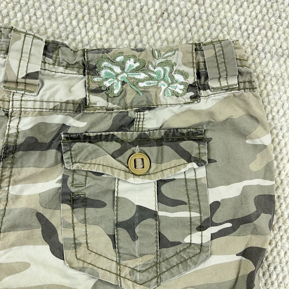 Pantalones cargo vintage Y2K No Boundaries para mujer junior 11 camuflaje holgado paracaidista * Foto 4 de 4
