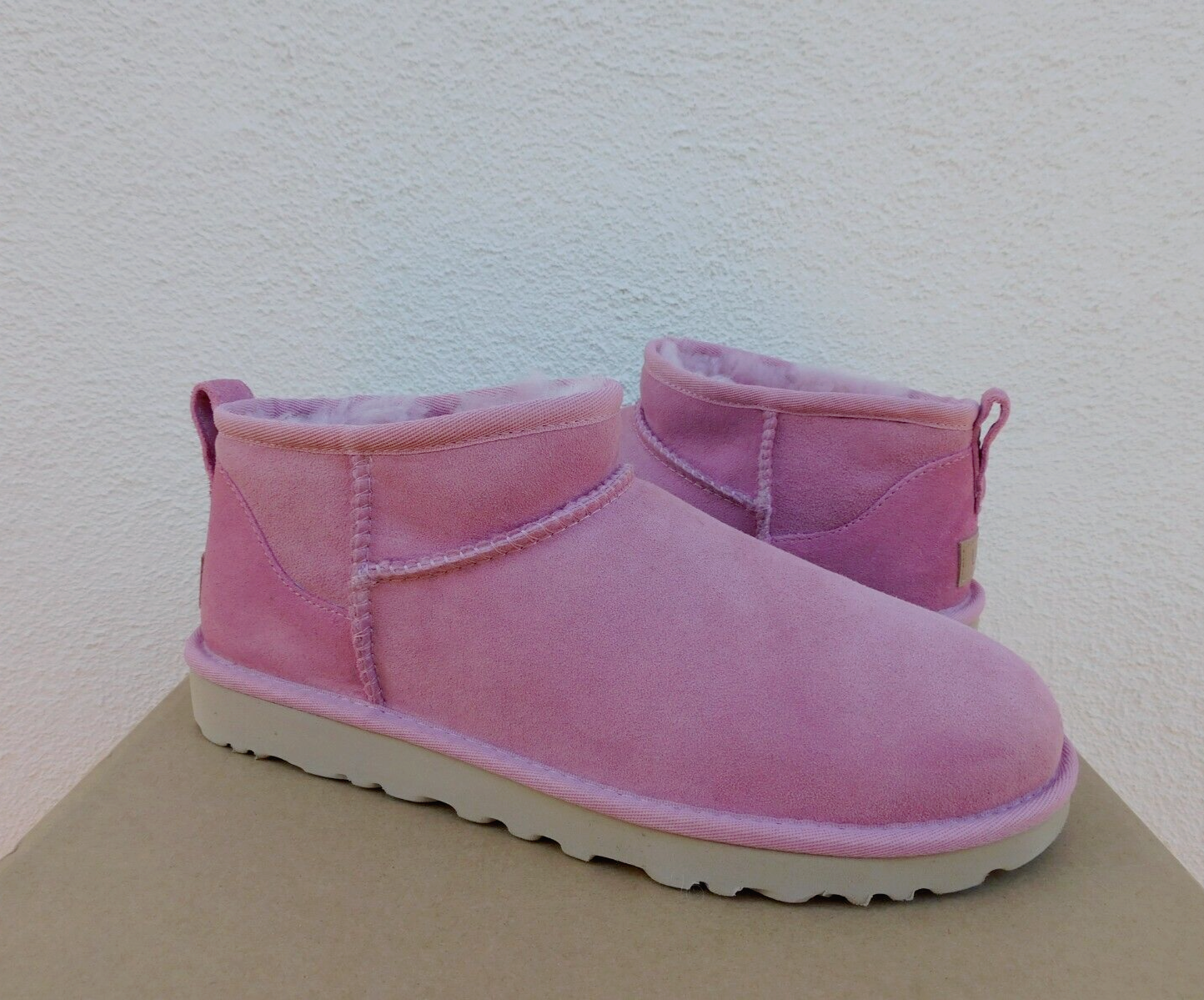 UGG HORIZON PINK CLASSIC ULTRA MINI SUEDE SHEEPSKIN BOOTS, WOMEN US 7/ 38  ~NEW | eBay