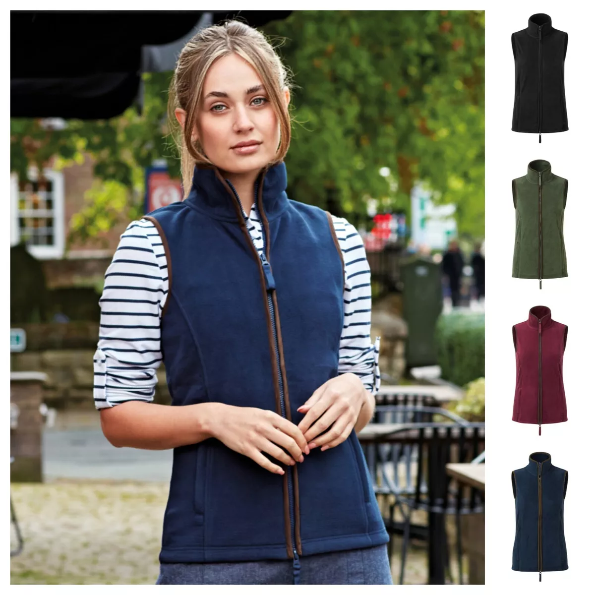 Ladies sleeveless fleece best sale gilet