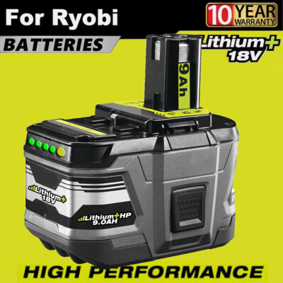 18V 9,0Ah Akku für RYOBI One+ Plus Lithium RB18L50 P108 P104 P103 P109 Batterie