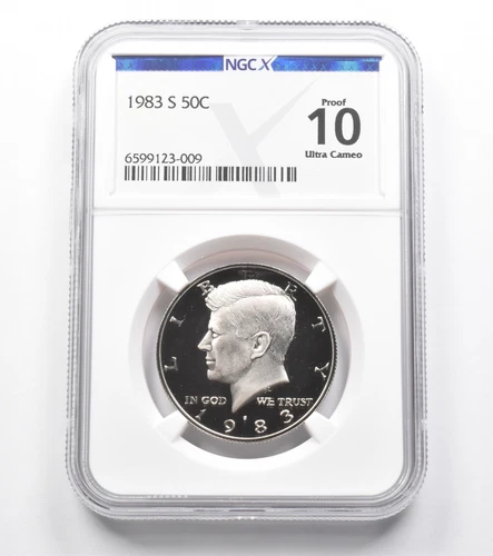 Proof 10 1983-S Kennedy Half Dollar 50c NGC X