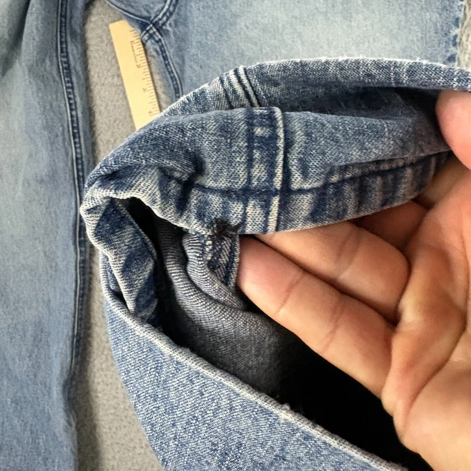 Pantalones de mezclilla vintage años 90 Y2K No Fear Evolution talla 30x28 HEMMED relajados holgados patinadores Foto 4 de 4