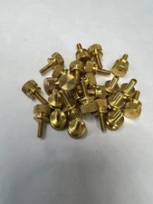 Knurled Thumb Screw Brass 6-32 Thread 3/8 length - 25 Pieces -  7103B