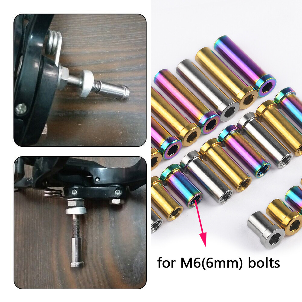 Titanium Brake Caliper Mount Recessed Pivot Bolt Nuts 13 15 17 23 25 33